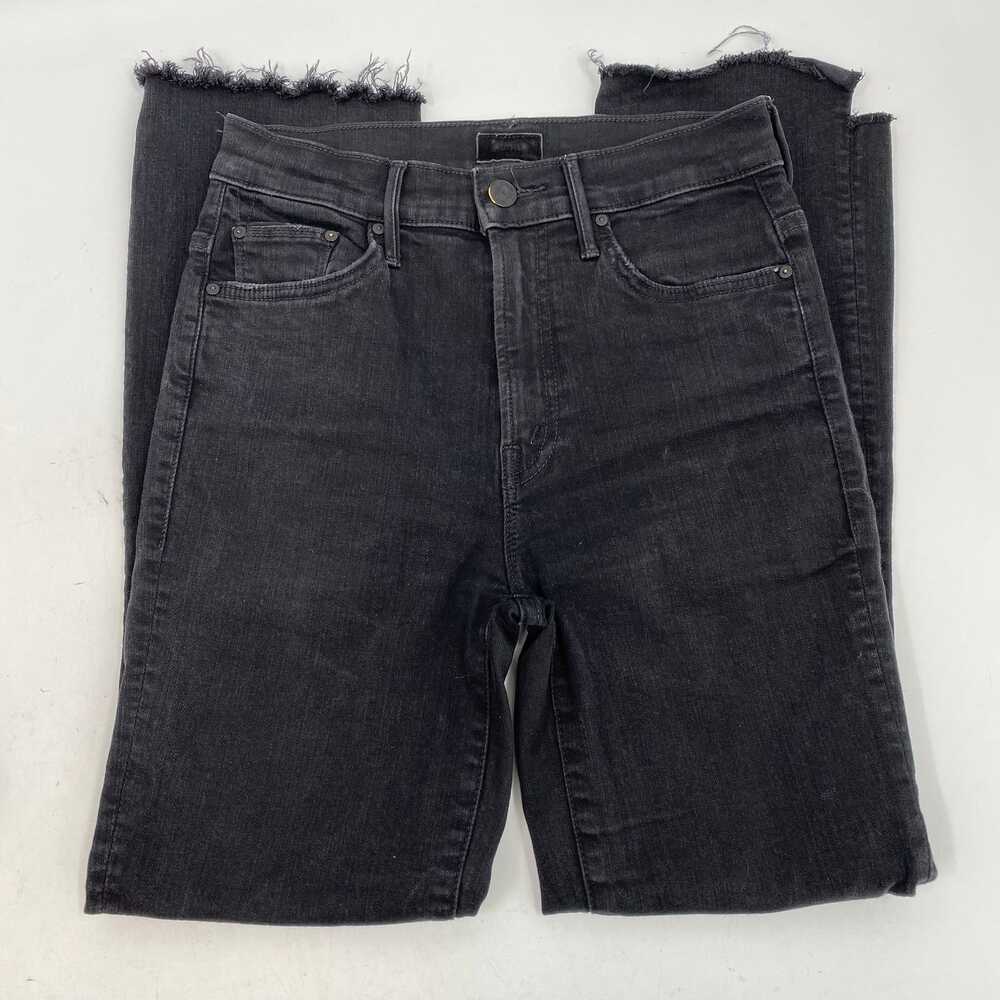 MOTHER Black Insider Step Crop Fray Jeans | Size 25 - Picture 4 of 11